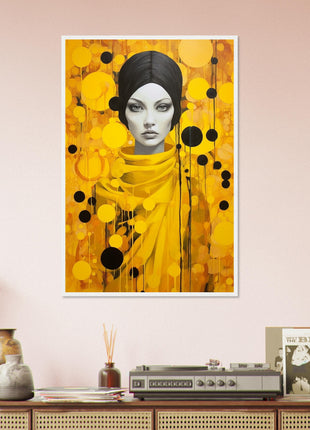 Lady in yellow poster