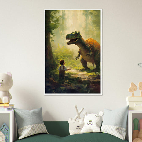 Dino & child poster