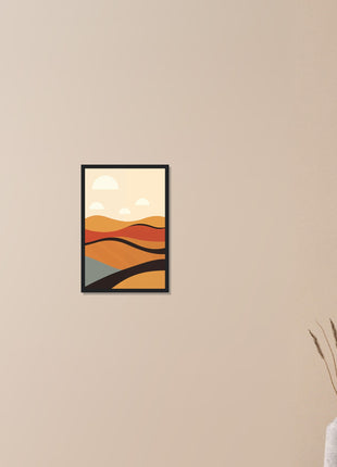 Abstract fall landscape poster