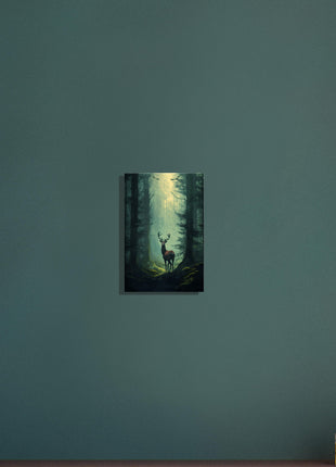 Deer in the woods poster