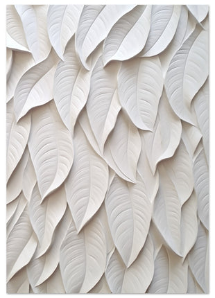 White 3D leaves poster