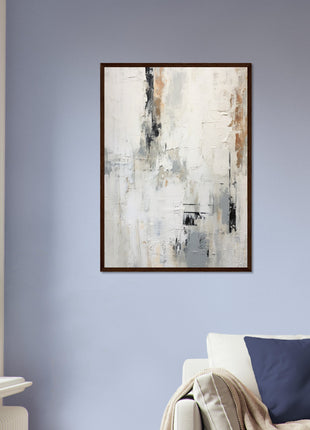 White abstract painting poster