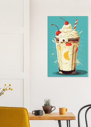 Retrol milkshake kitchen poster