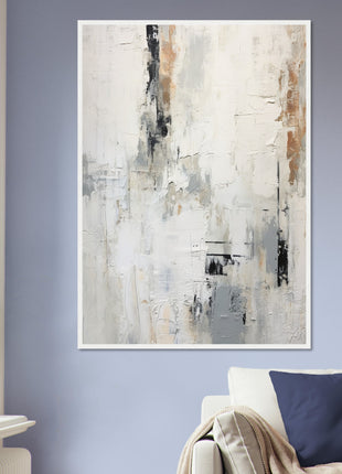 White abstract painting poster