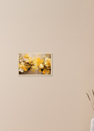 Yellow flower paint explosion poster