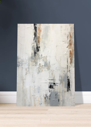 White abstract painting poster