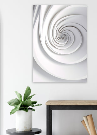 White swirl spiral modern poster