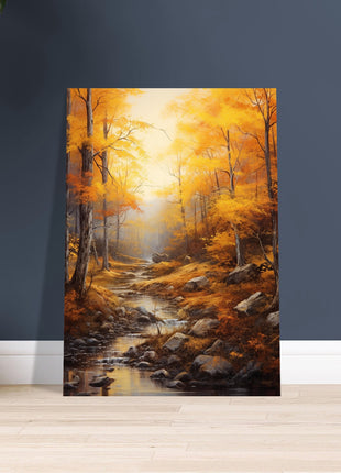 Orange forest in fall poster