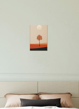 Fall sun landscape poster