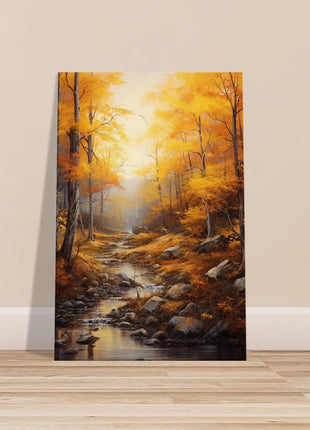 Orange forest in fall poster