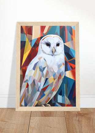 Colorful Owl Poster Embracing Artistic Symmetry