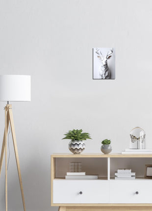 Geometric 3D deer poster