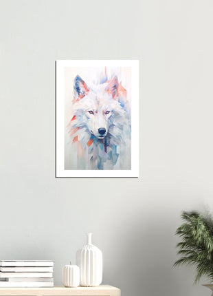 Witte wolfposter