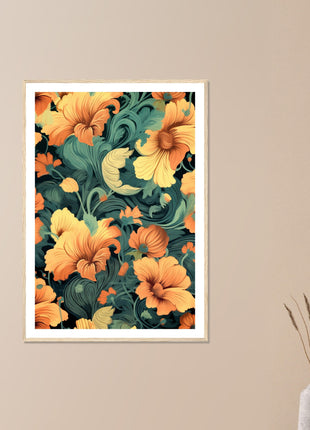 Golden Blossoms – Vintage Floral Art Print