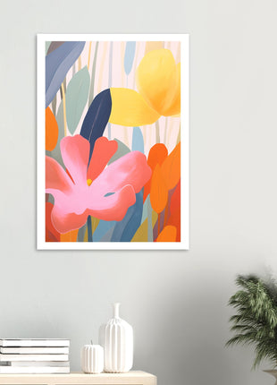 Retro flower poster