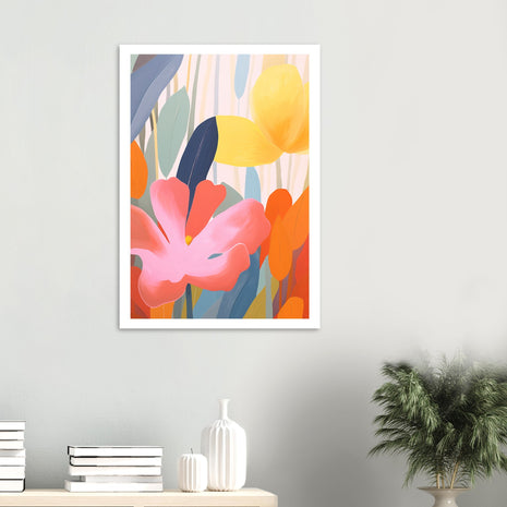 Retro flower poster