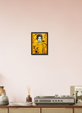 Lady in yellow poster