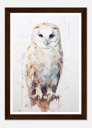 Geomagical Owl Poster : A Captivating Blend of Geometry and Nature