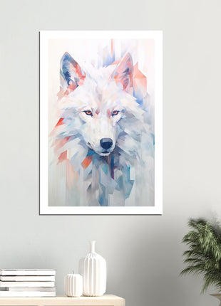 Witte wolfposter