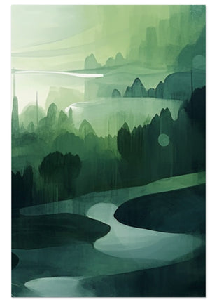 Green abstract landscape poster (part 3 of 3)