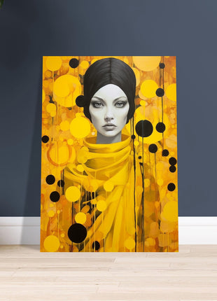 Lady in yellow poster