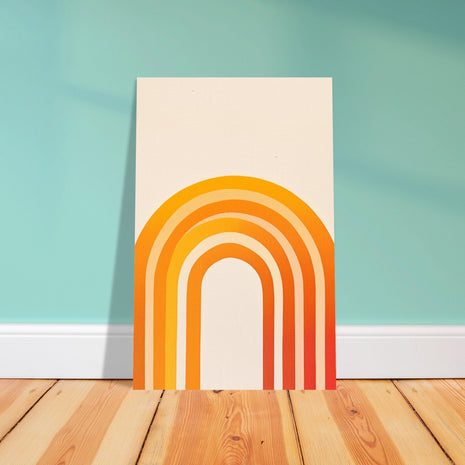 Retro rainbow archway poster