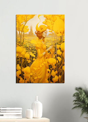 Yellow surrealistic poster