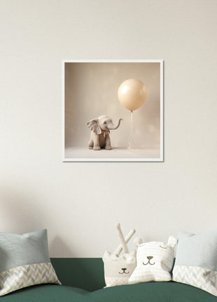 Babyolifant met ballon - Kinderposter