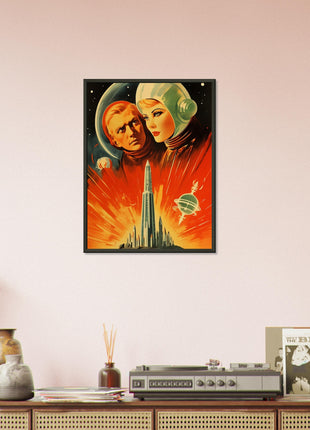 Futuristische vintage poster