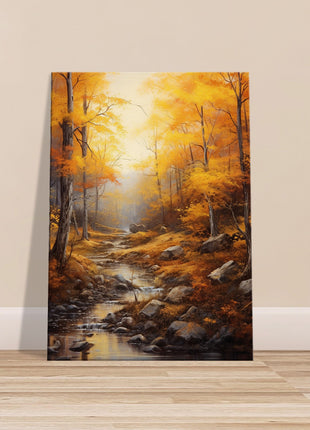 Orange forest in fall poster