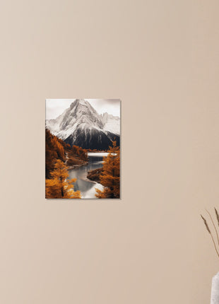 Fall mountain landscape poster