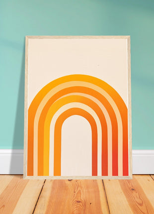 Retro rainbow archway poster