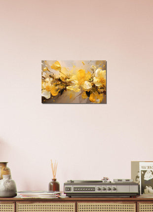 Yellow flower paint explosion poster