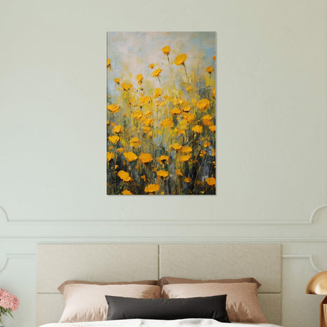 Yellow spring flowers poster