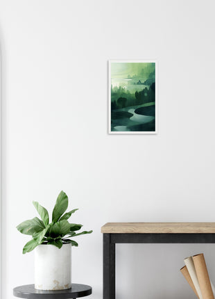 Green abstract landscape poster (part 3 of 3)