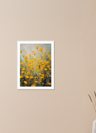 Yellow spring flowers poster