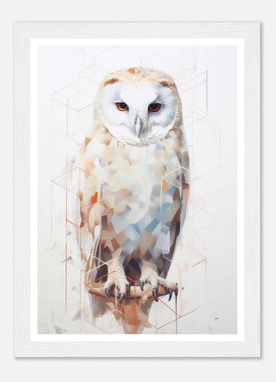 Geomagical Owl Poster : A Captivating Blend of Geometry and Nature