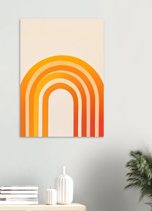 Retro rainbow archway poster