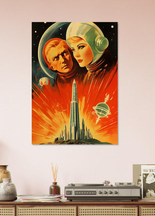 Futuristische vintage poster