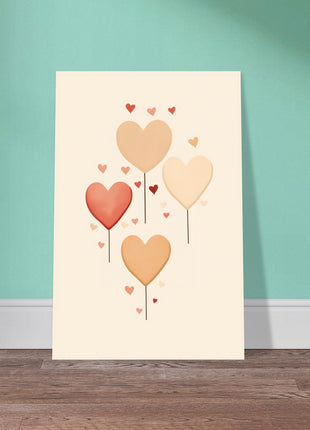 Heart Balloon Abstract Art Print