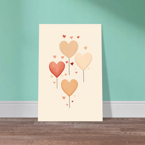 Heart Balloon Abstract Art Print