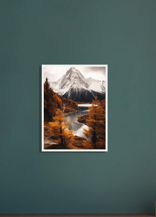 Fall mountain landscape poster