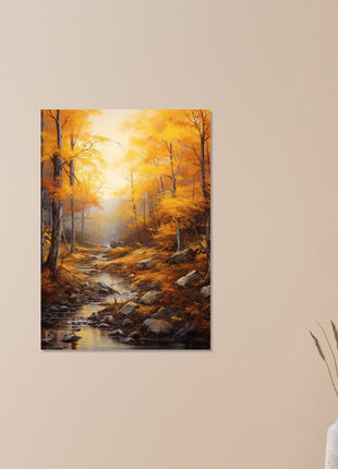 Orange forest in fall poster