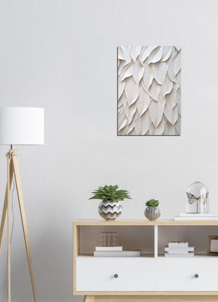 White 3D leaves poster