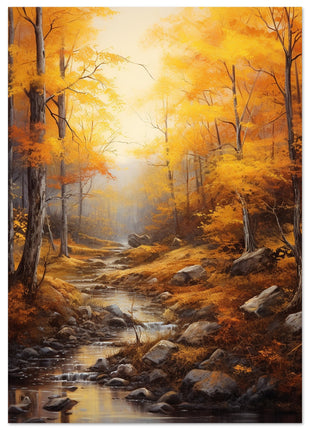 Orange forest in fall poster