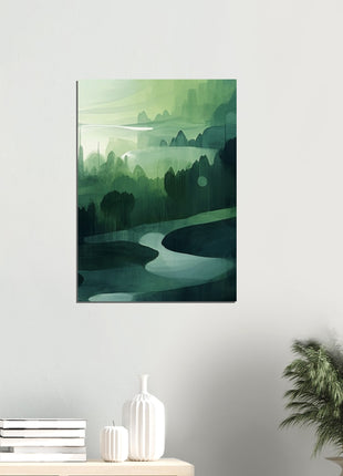 Green abstract landscape poster (part 3 of 3)