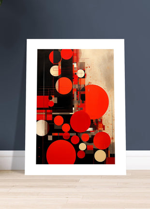 Red abstract poster