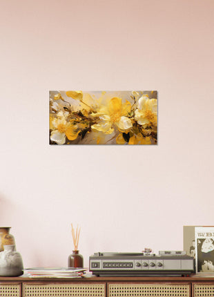 Yellow flower paint explosion poster