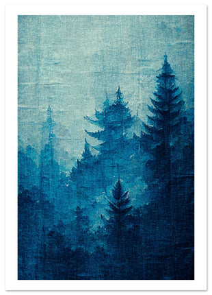 Blue forest poster