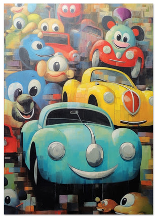 Kids funny cars poster